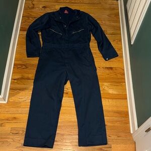 Vintage‎ men’s Dickies Dark Blue Work Coveralls with Zipper Details 42Long